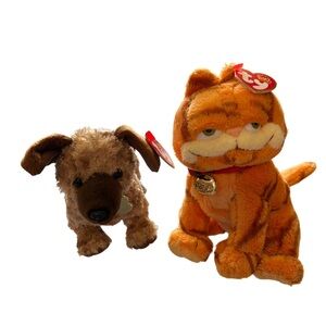 Ty Plush Garfield and Odie Duo Beanie Babies